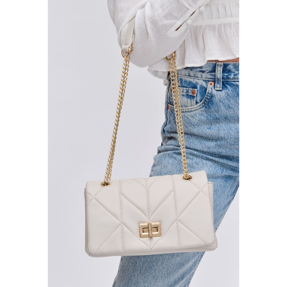 Woman wearing Bone Urban Expressions Madison Crossbody 840611114969 View 4 | Bone