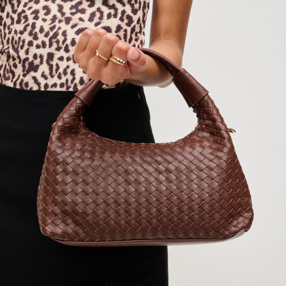 Woman wearing Chocolate Urban Expressions Ripley Crossbody 840611194329 View 1 | Chocolate