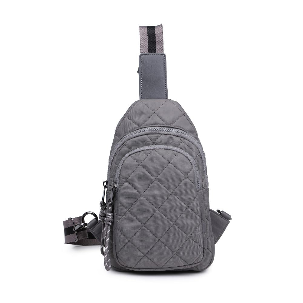 Product Image of Urban Expressions Ace - Quilted Nylon Sling Backpack 840611116581 View 5 | Carbon