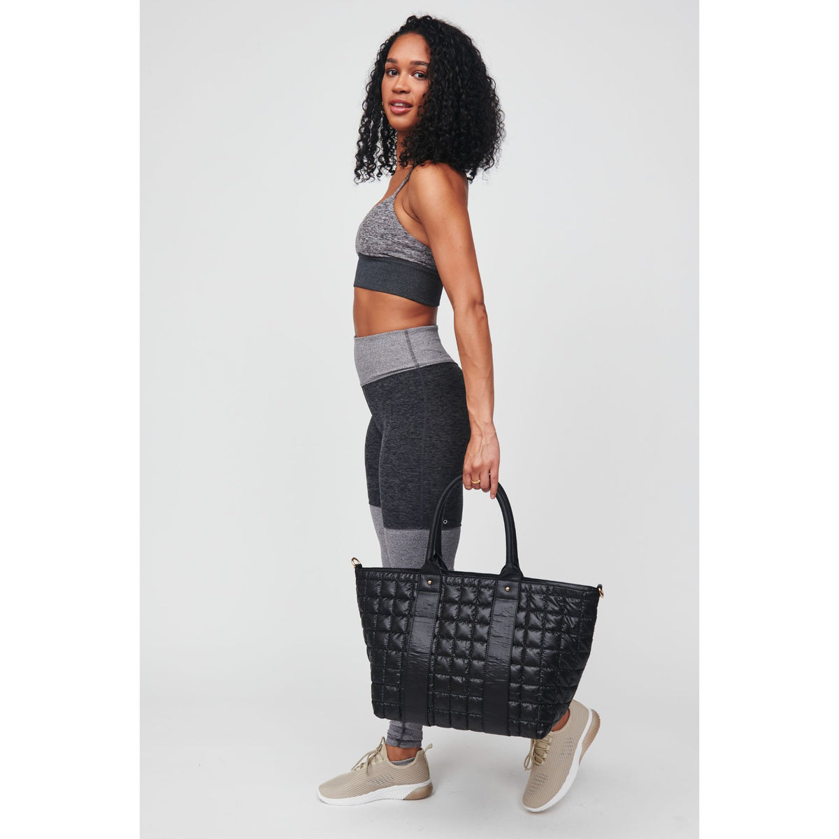 Woman wearing Black Urban Expressions Major Tote 818209010368 View 3 | Black