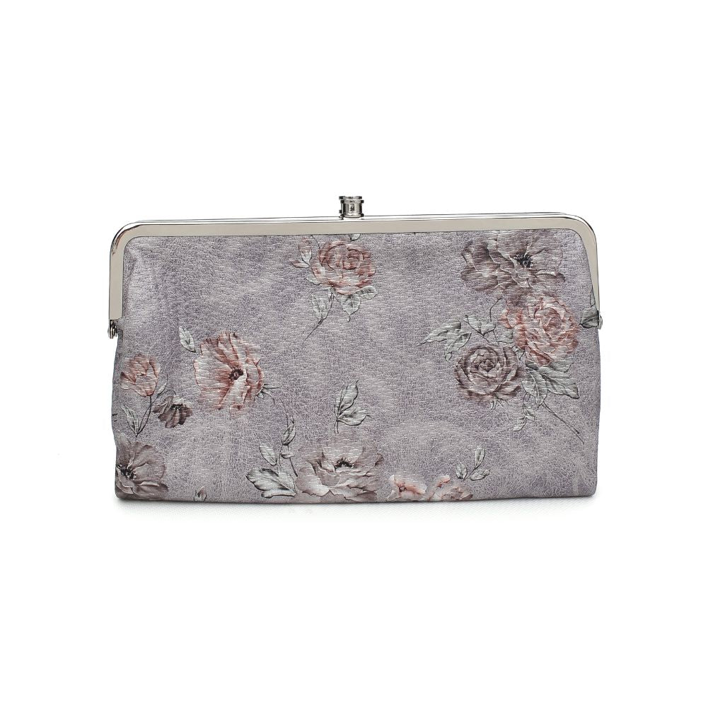 Product Image of Urban Expressions Sandra Floral Wallet 840611151650 View 1 | Grey