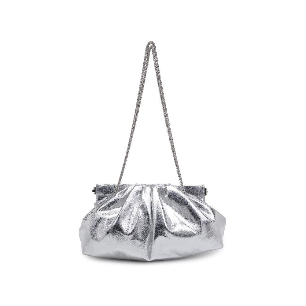 Product Image of Urban Expressions Kacey Clutch 840611128003 View 7 | Shiny Silver
