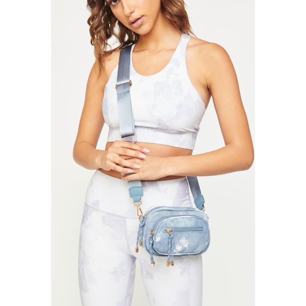 Woman wearing Slate Cloud Urban Expressions Kate Crossbody 840611177643 View 1 | Slate Cloud