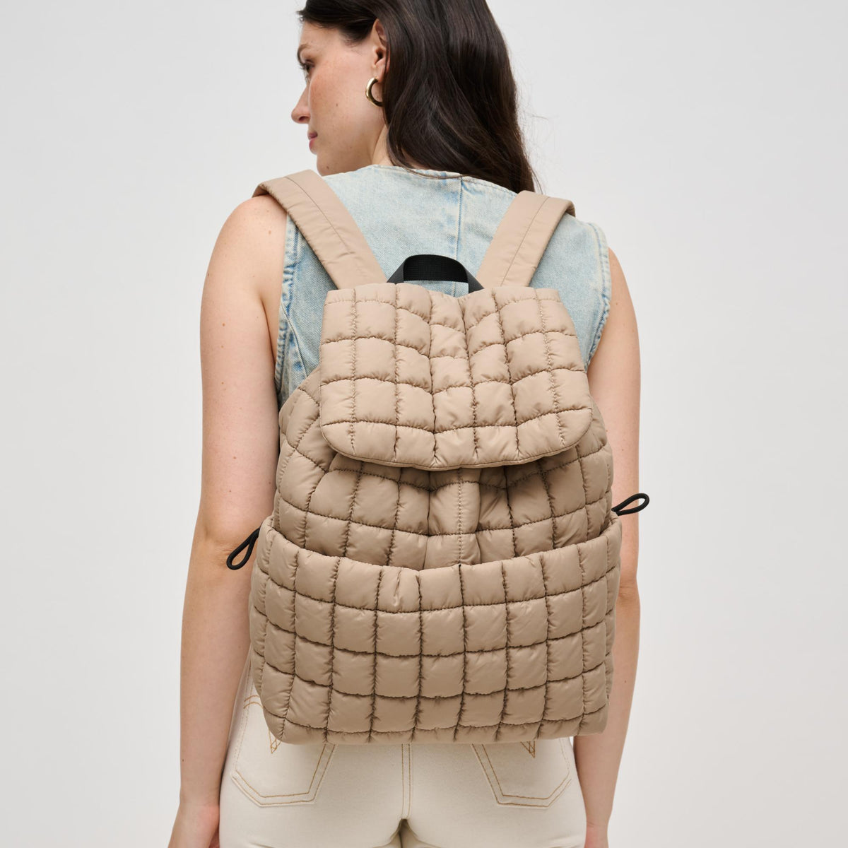 Woman wearing Natural Urban Expressions Alex Backpack 840611141149 View 1 | Natural