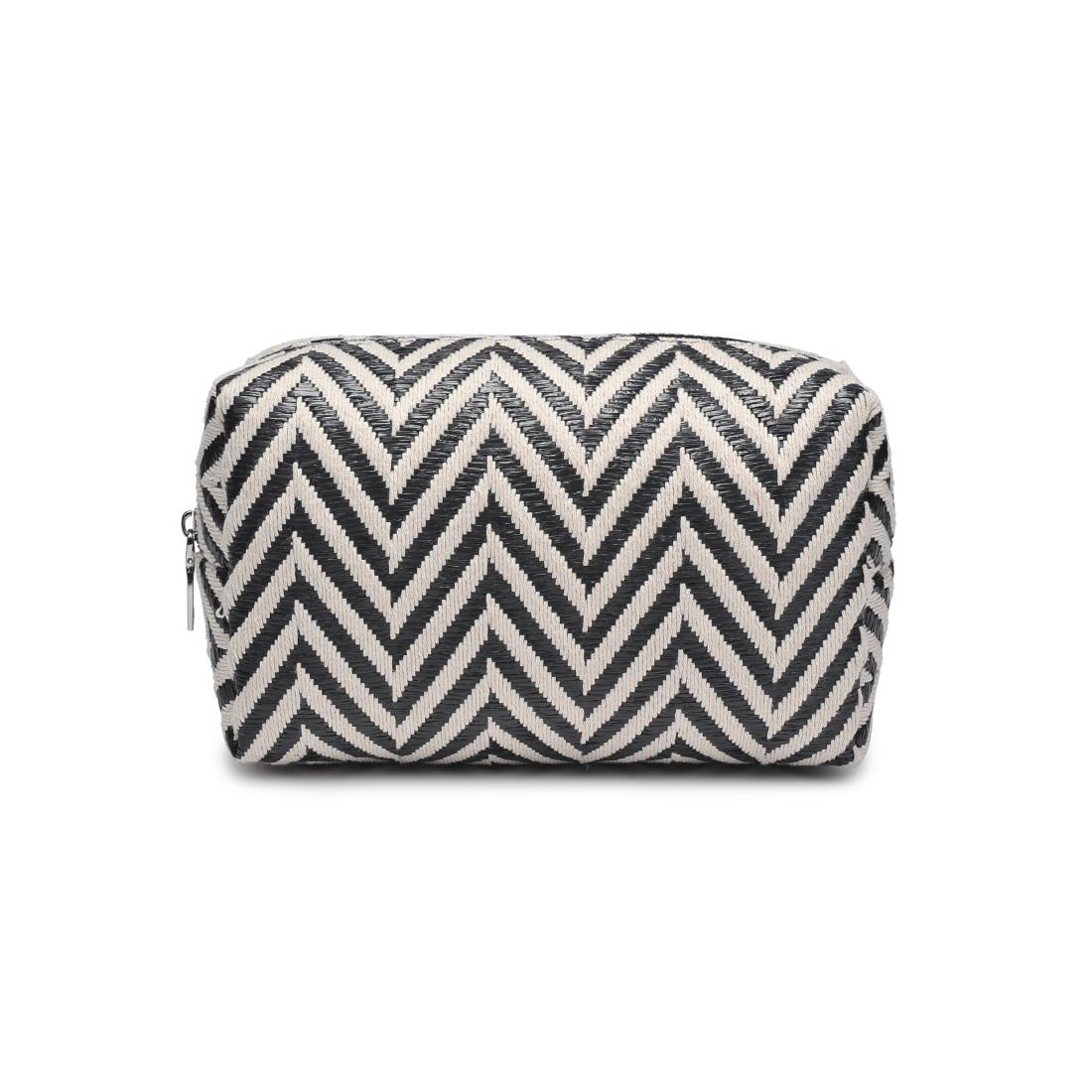 Product Image of Urban Expressions Chevron Chic Cosmetic Pouch 840611152633 View 1 | Black White