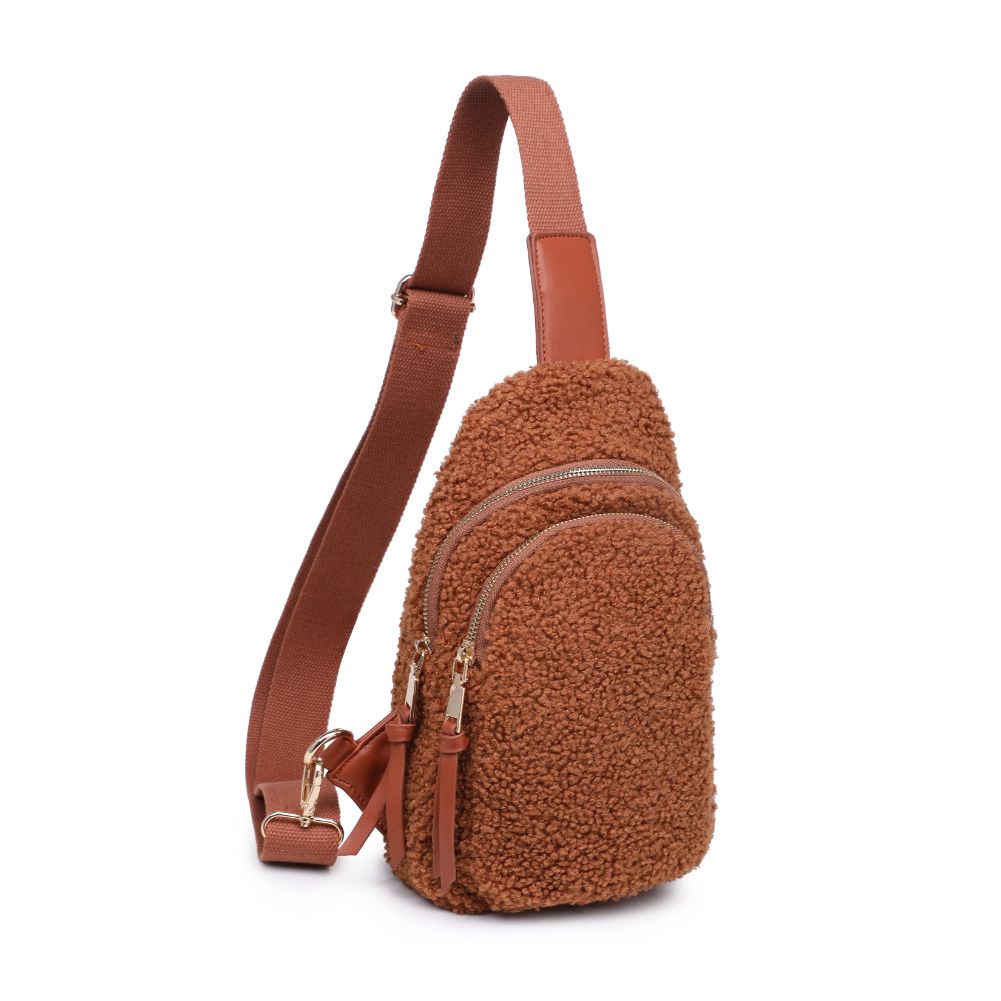 Product Image of Urban Expressions Ace - Sherpa Sling Backpack 840611120526 View 6 | Tan