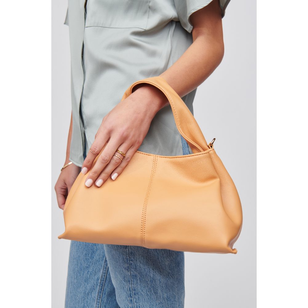 Woman wearing Peach Urban Expressions Nancy Shoulder Bag 818209016841 View 4 | Peach