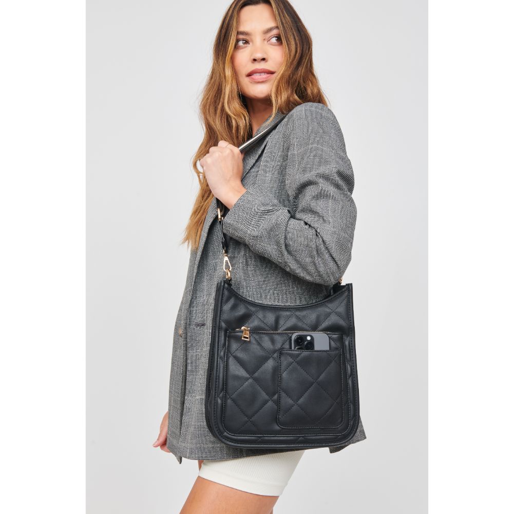 Woman wearing Black Urban Expressions Harlie Crossbody 840611104847 View 3 | Black