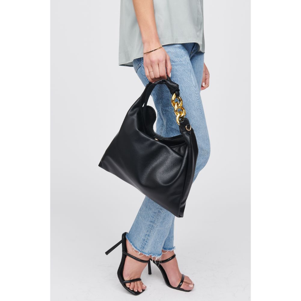 Woman wearing Black Urban Expressions Yvonne Hobo 818209019194 View 4 | Black