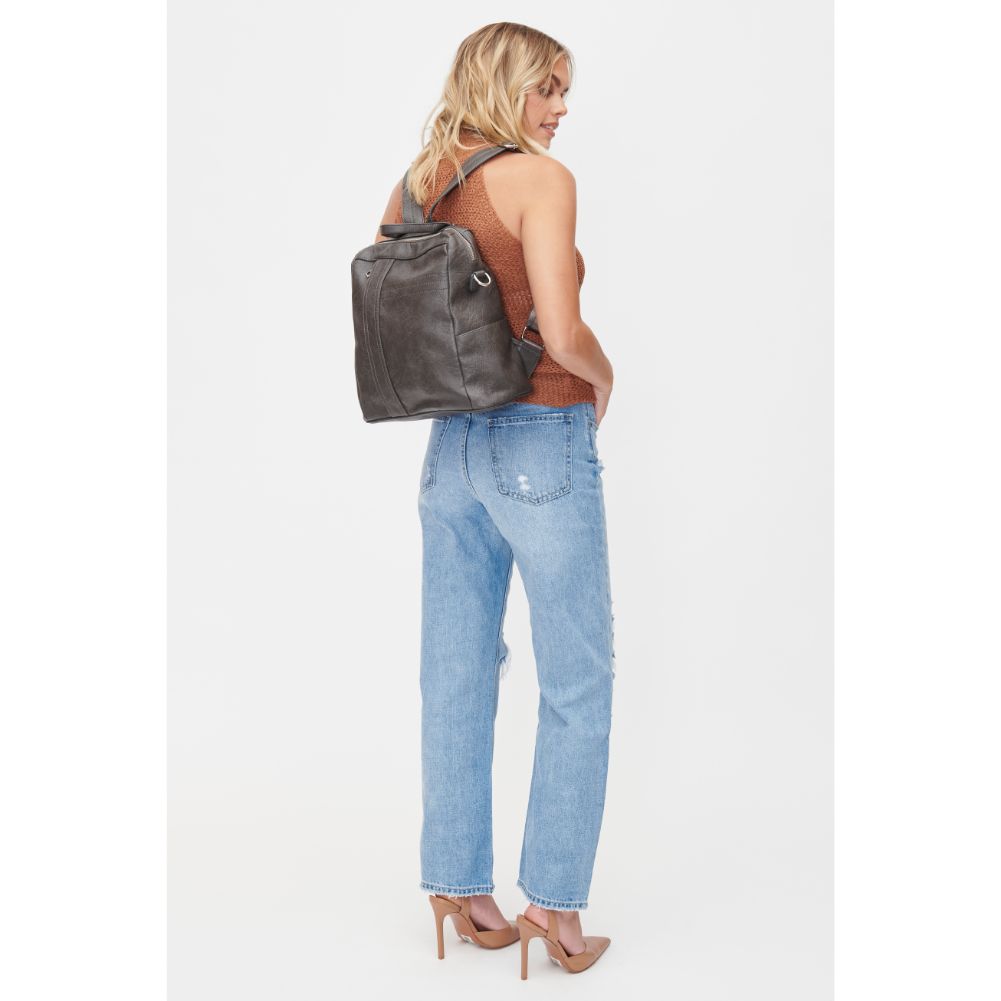 Woman wearing Grey Urban Expressions Everett Backpack 818209010269 View 2 | Grey