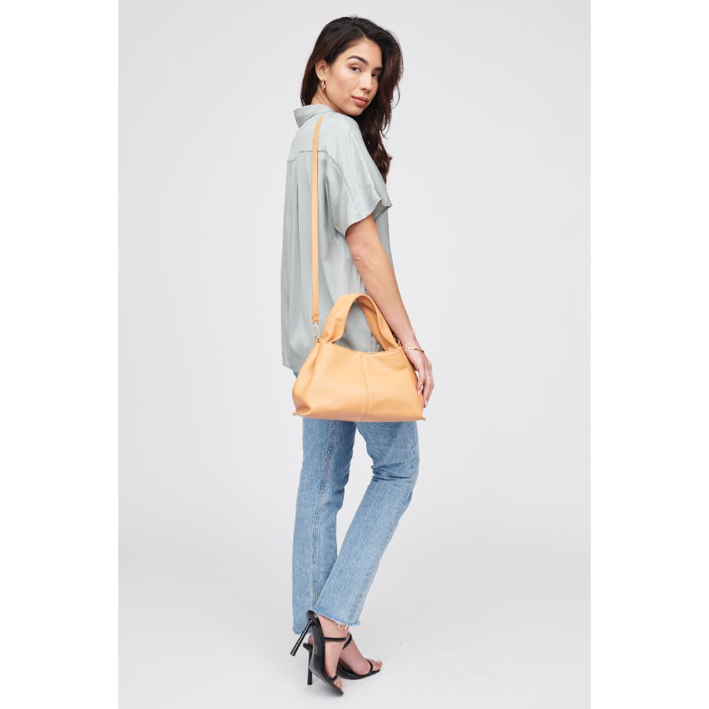 Woman wearing Peach Urban Expressions Nancy Shoulder Bag 818209016841 View 3 | Peach