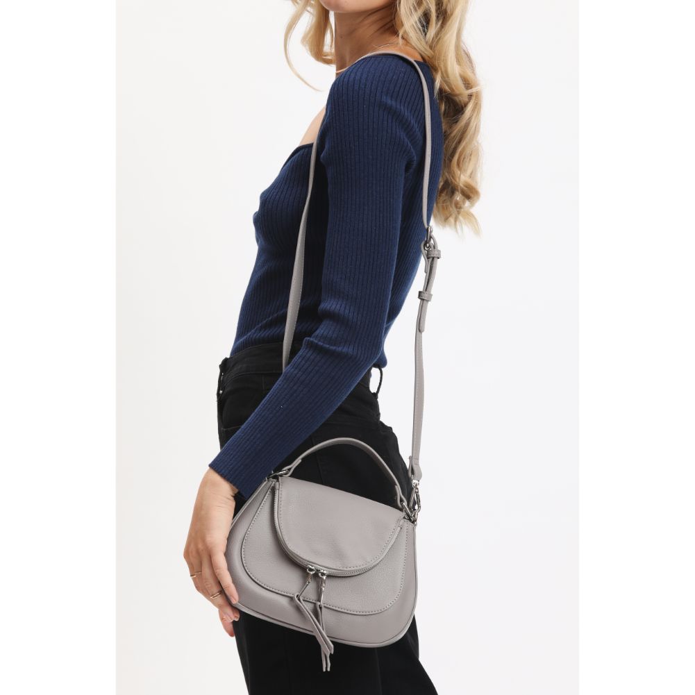 Woman wearing Grey Urban Expressions Piper Crossbody 840611120861 View 2 | Grey