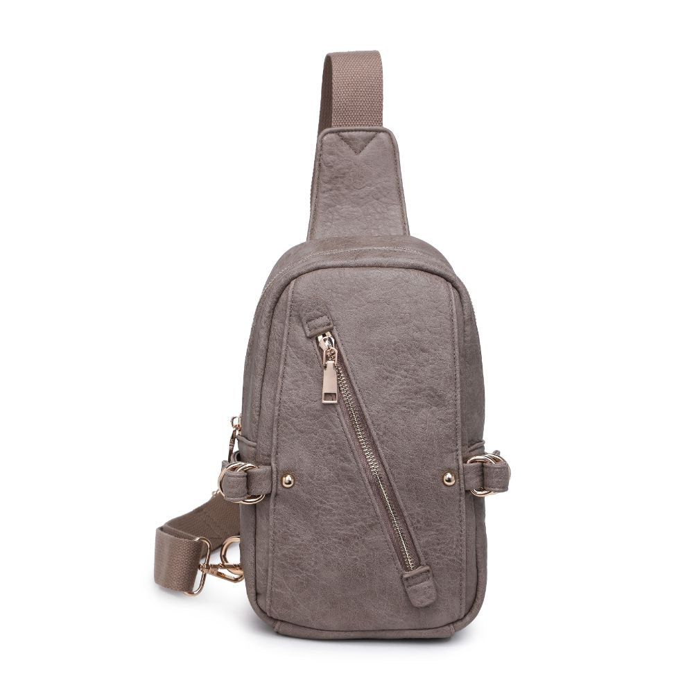 Product Image of Urban Expressions Micah Sling Backpack 840611108791 View 5 | Taupe