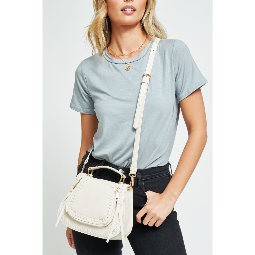 Woman wearing Cream Urban Expressions Khloe - Mini Crossbody 840611176615 View 1 | Cream