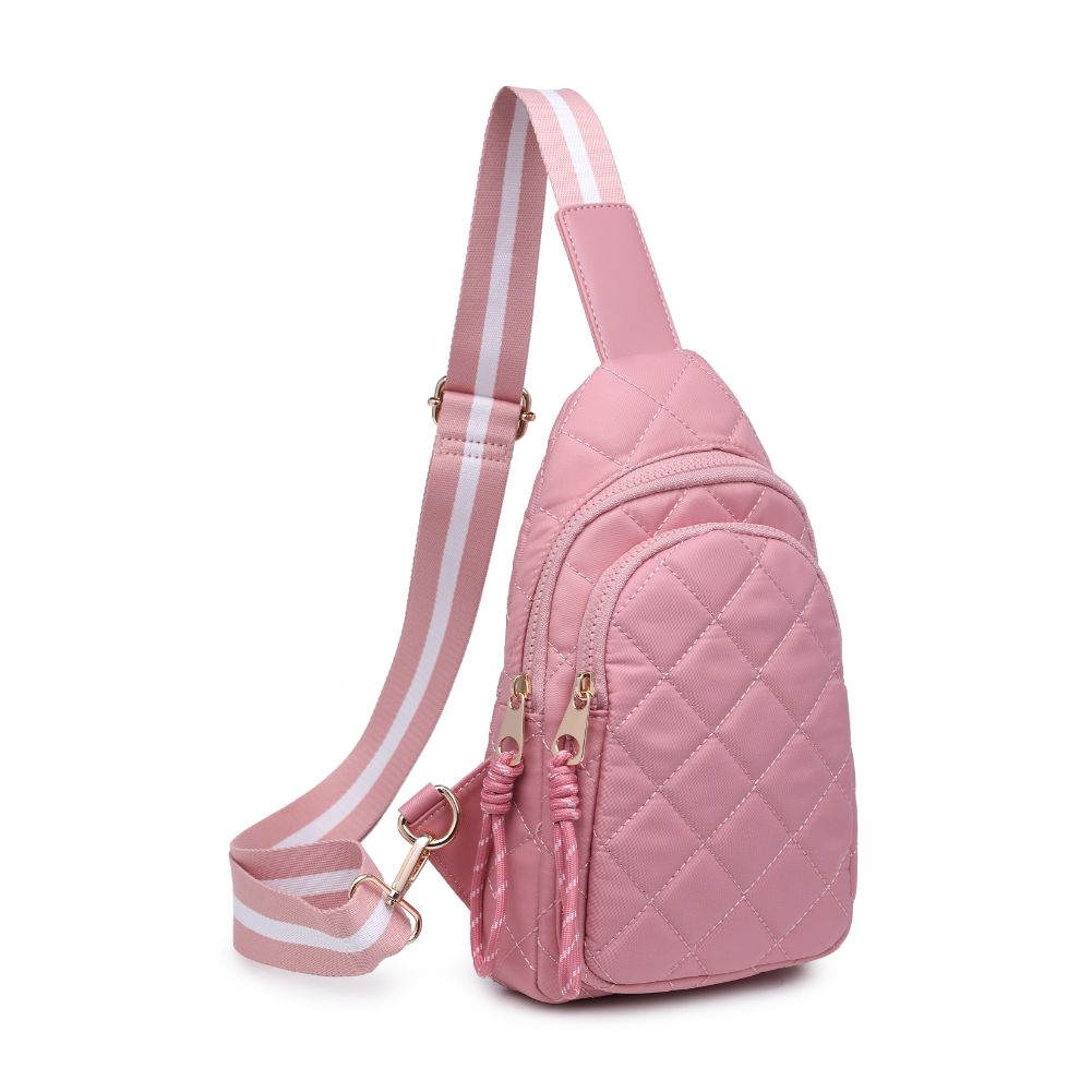 Product Image of Urban Expressions Ace - Quilted Nylon Sling Backpack 840611101709 View 6 | Pastel Pink