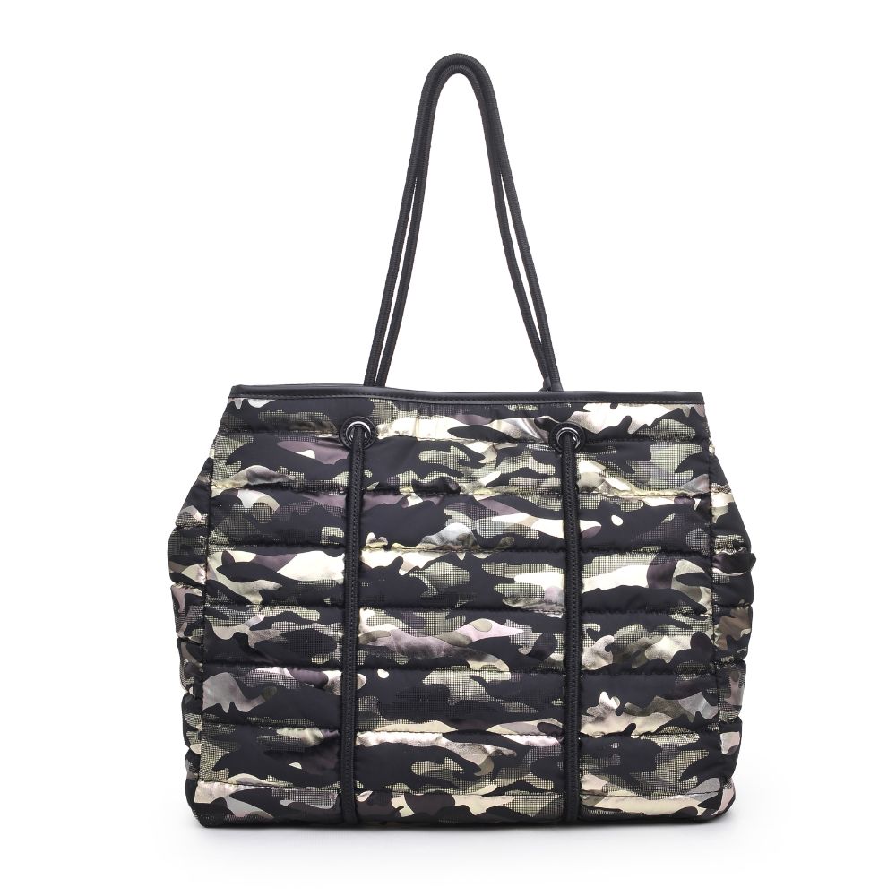 Product Image of Urban Expressions Mia Tote 840611174147 View 3 | Green Gold Camo