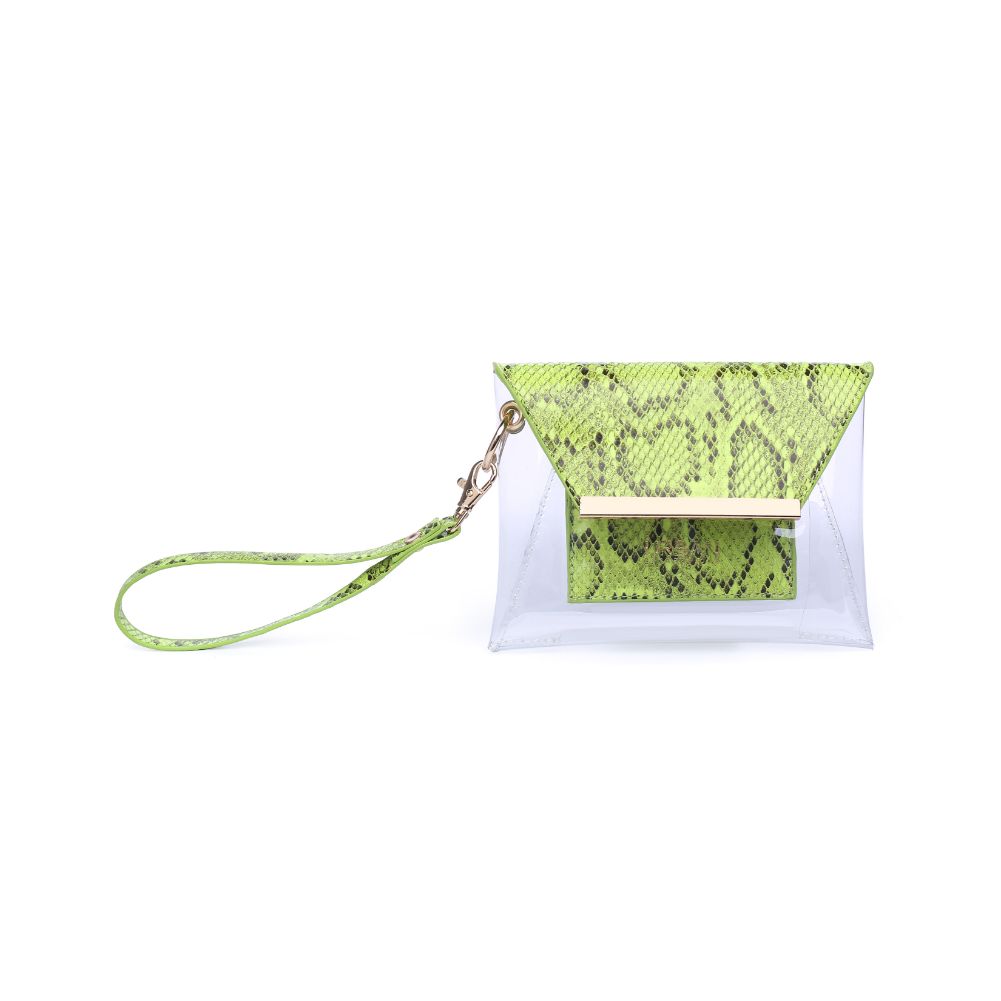 Product Image of Urban Expressions Reese - Neon Snake Wristlet 840611163455 View 5 | Neon Yellow