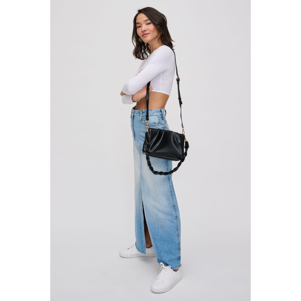 Woman wearing Black Urban Expressions Aimee Crossbody 840611124555 View 4 | Black