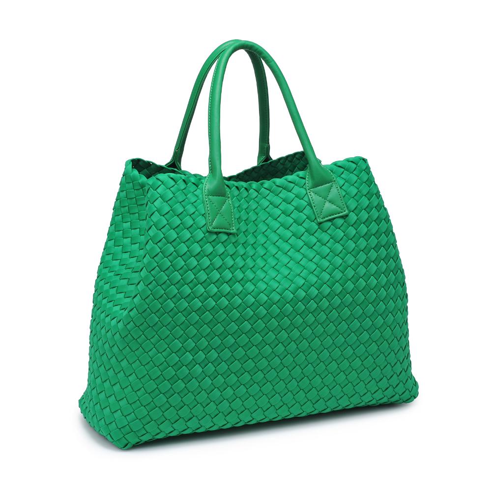 Product Image of Urban Expressions Ithaca - Woven Neoprene Tote 840611107862 View 6 | Kelly Green
