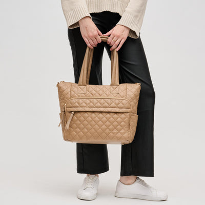 Woman wearing Natural Urban Expressions Jayna Tote 840611130563 View 1 | Natural