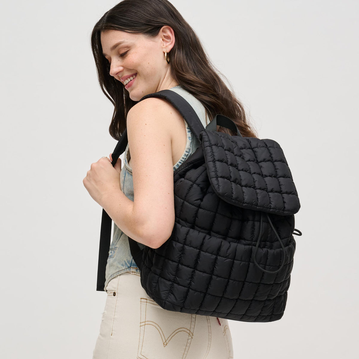 Woman wearing Black Urban Expressions Alex Backpack 840611141125 View 1 | Black