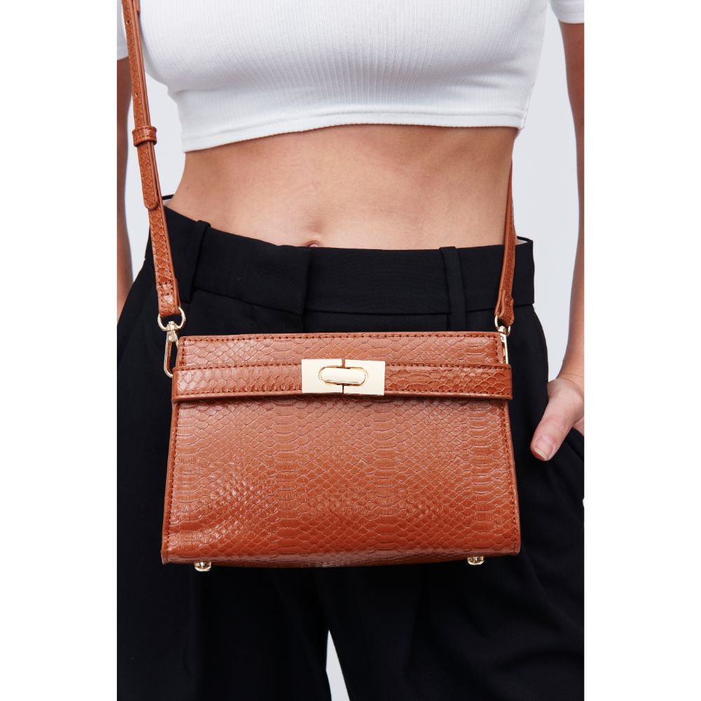 Woman wearing Tan Urban Expressions Magda Shoulder Bag 818209011631 View 1 | Tan