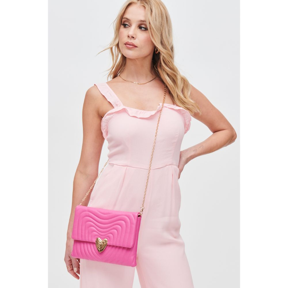 Woman wearing Bubblegum Urban Expressions Tineslee Clutch 840611106223 View 1 | Bubblegum