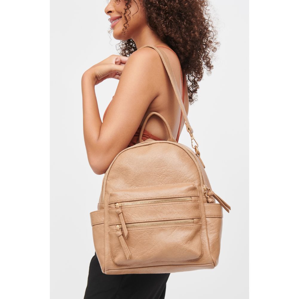 Woman wearing Nutmeg Urban Expressions Reva Backpack 840611185266 View 3 | Nutmeg