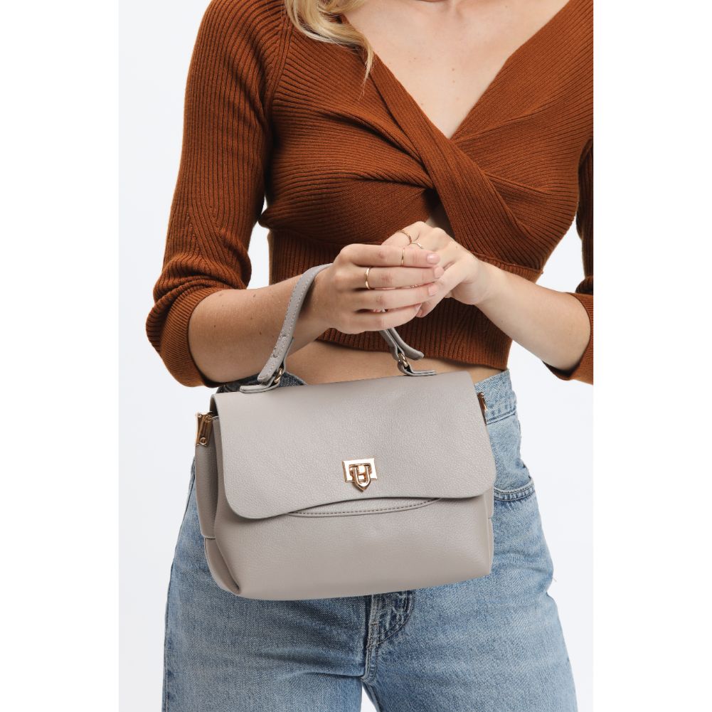 Woman wearing Stone Urban Expressions Tati Crossbody 840611114914 View 4 | Stone