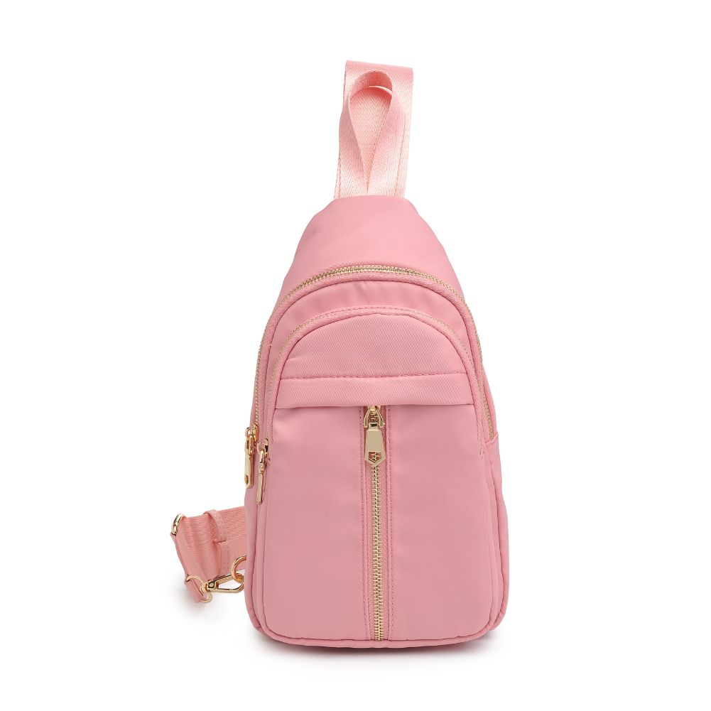 Product Image of Urban Expressions Wagner Sling Backpack 840611108357 View 5 | Blush