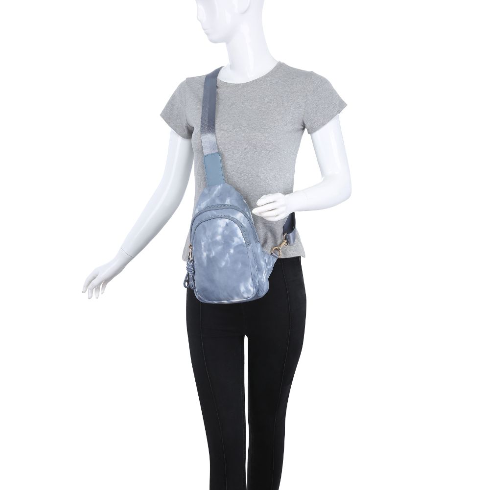 Product Image of Urban Expressions Ace Sling Backpack 840611177681 View 5 | Slate Cloud