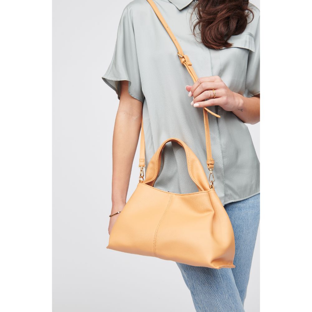 Woman wearing Peach Urban Expressions Nancy Shoulder Bag 818209016841 View 2 | Peach