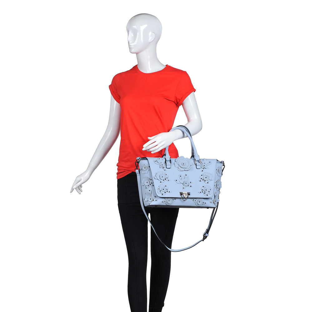 Product Image of Urban Expressions Paris Satchel NA-840611146960 View 5 | Sky Blue