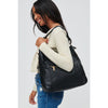 Woman wearing Black Urban Expressions Brooklyn Hobo 840611108531 View 1 | Black