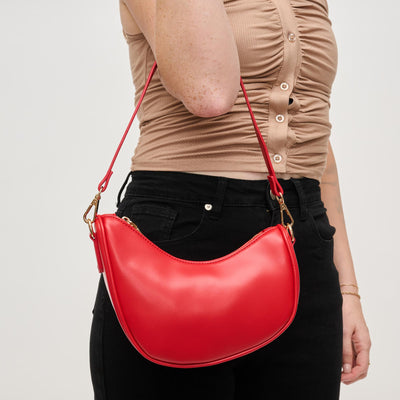 Woman wearing Red Urban Expressions Mila Crossbody 840611154323 View 1 | Red