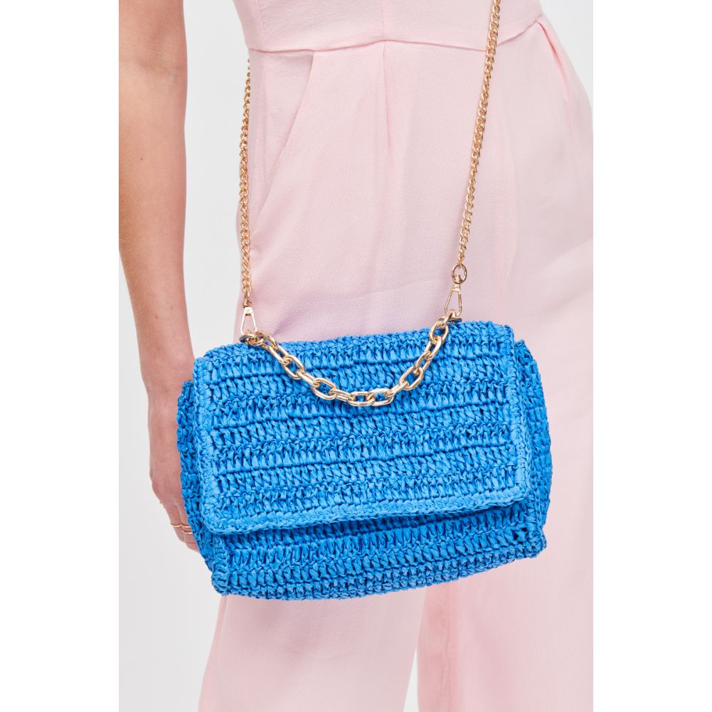 Woman wearing Electric Blue Urban Expressions Catalina Crossbody 840611111296 View 4 | Electric Blue