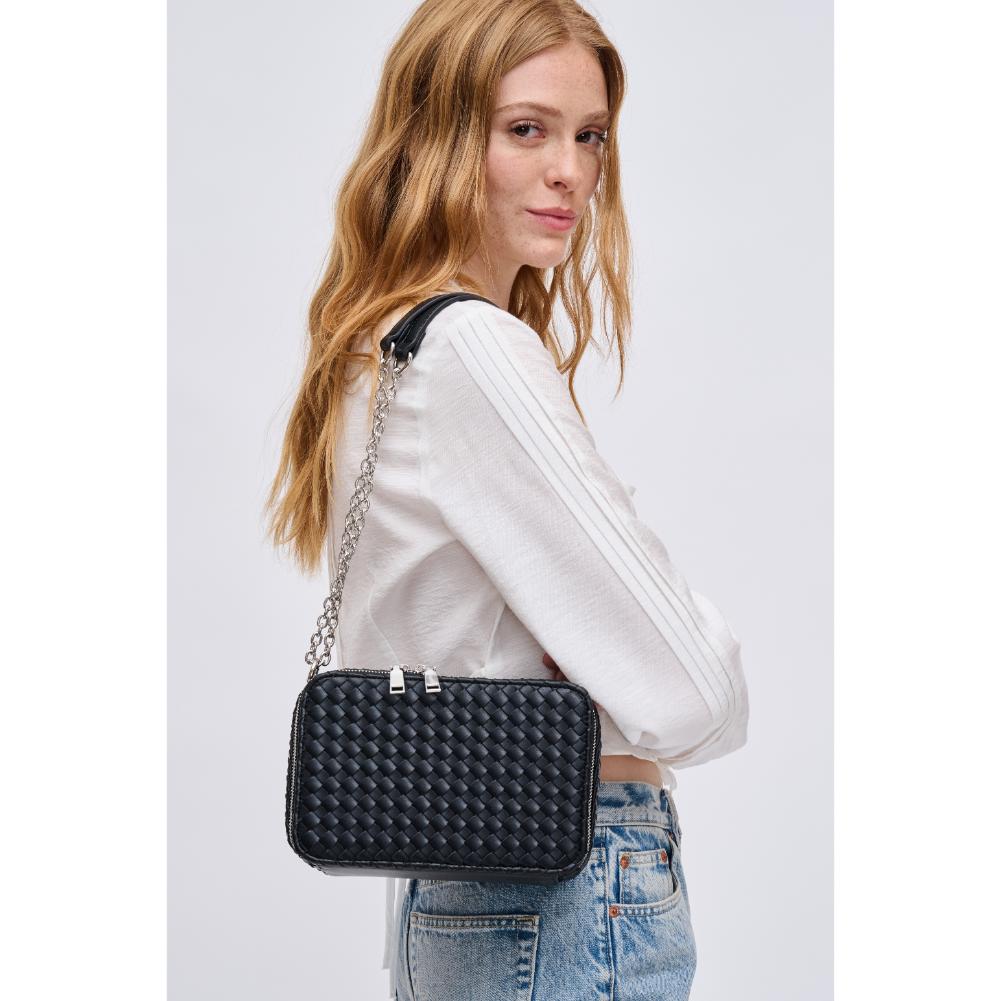 Woman wearing Black Urban Expressions Elle Crossbody 840611124456 View 1 | Black