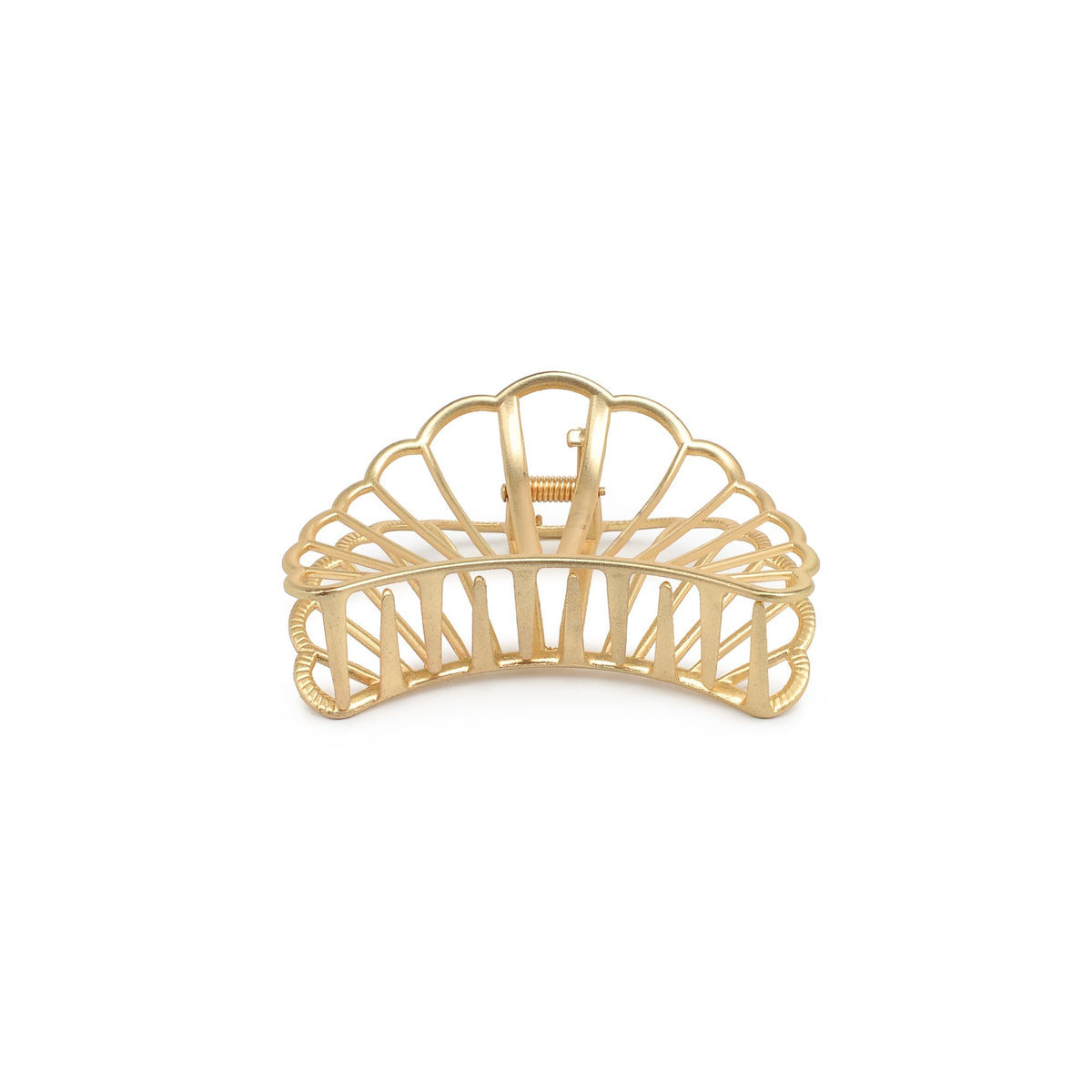 Product Image of Urban Expressions Clam Seashell Metal Claw Hair Claw 818209014120 View 2 | Matte Rose Gold