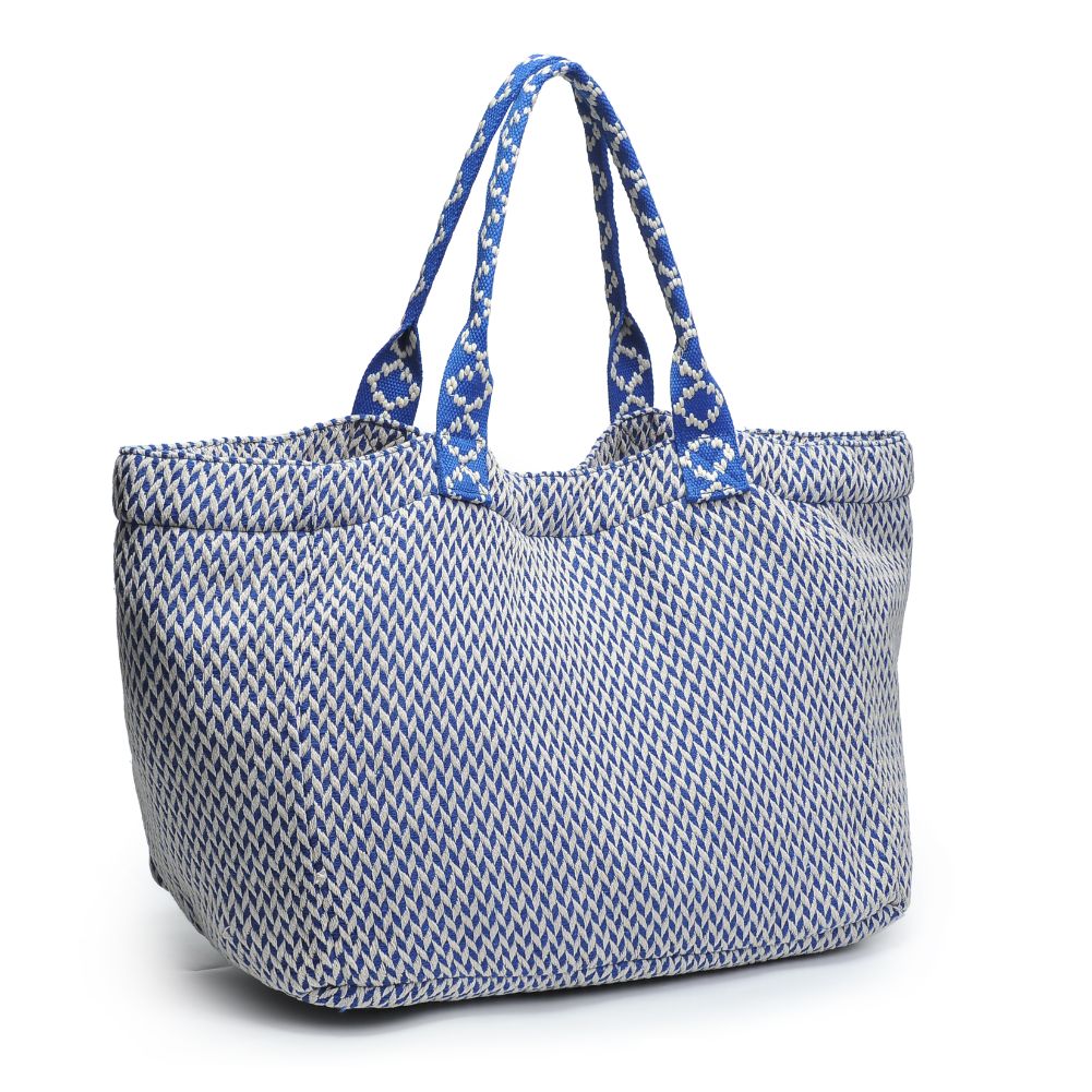 Product Image of Urban Expressions Marbella Tote 818209015738 View 6 | Blue White