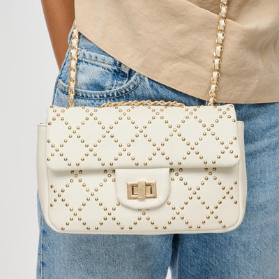 Woman wearing Ivory Urban Expressions Avery Crossbody 840611135612 View 1 | Ivory