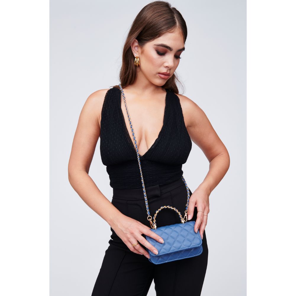 Woman wearing Denim Urban Expressions Zoya Mini Bag 818209010962 View 2 | Denim