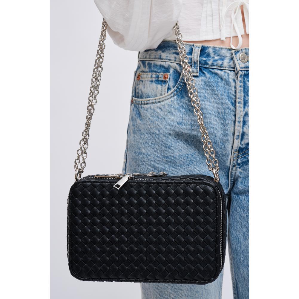 Woman wearing Black Urban Expressions Elle Crossbody 840611124456 View 2 | Black