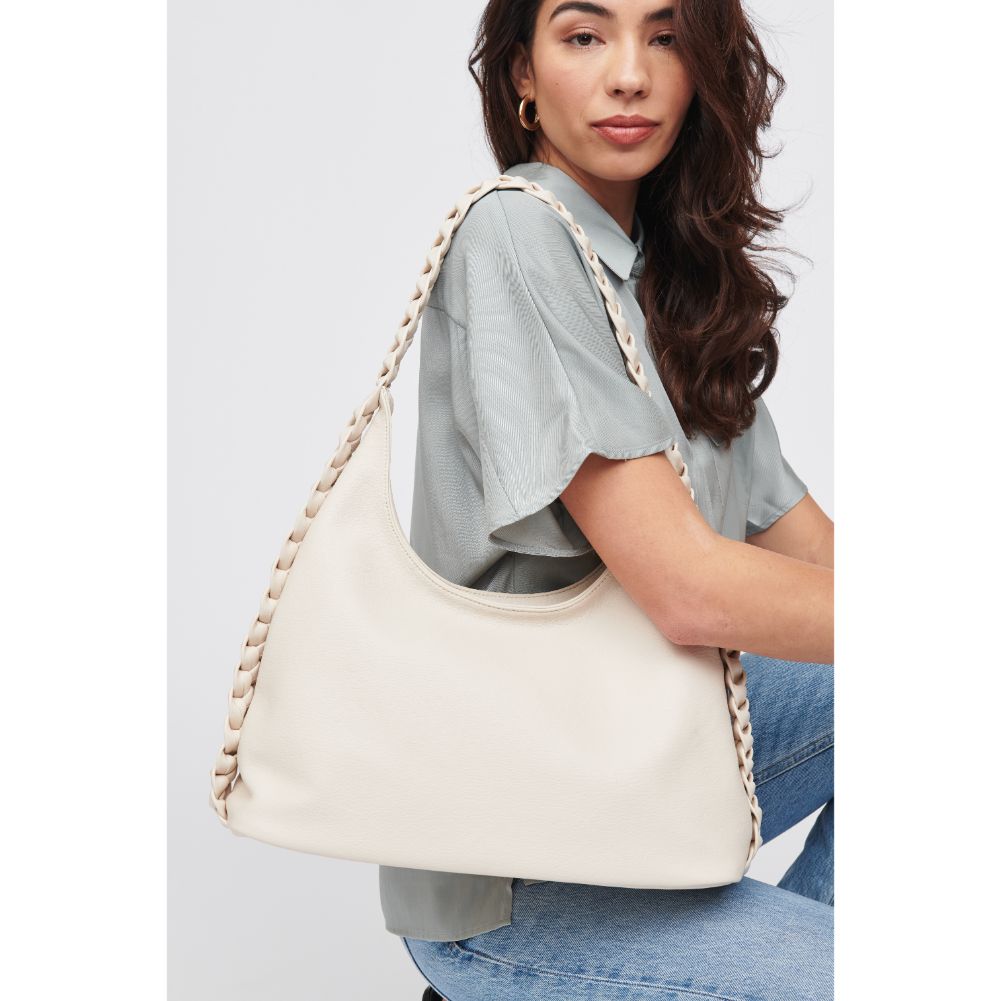 Woman wearing Oatmilk Urban Expressions Martha Hobo 818209016759 View 1 | Oatmilk