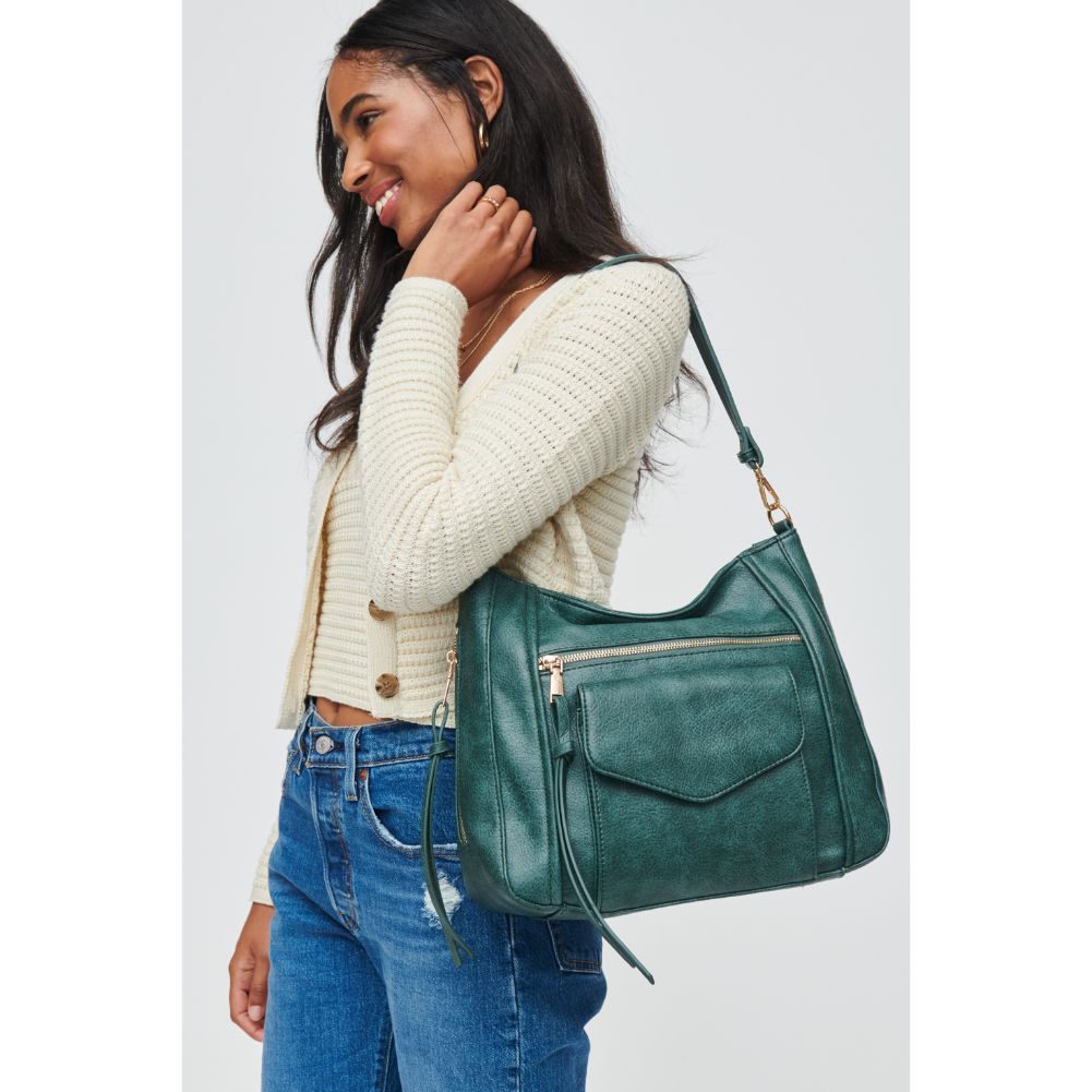 Woman wearing Emerald Urban Expressions Brooke Hobo 840611107985 View 1 | Emerald