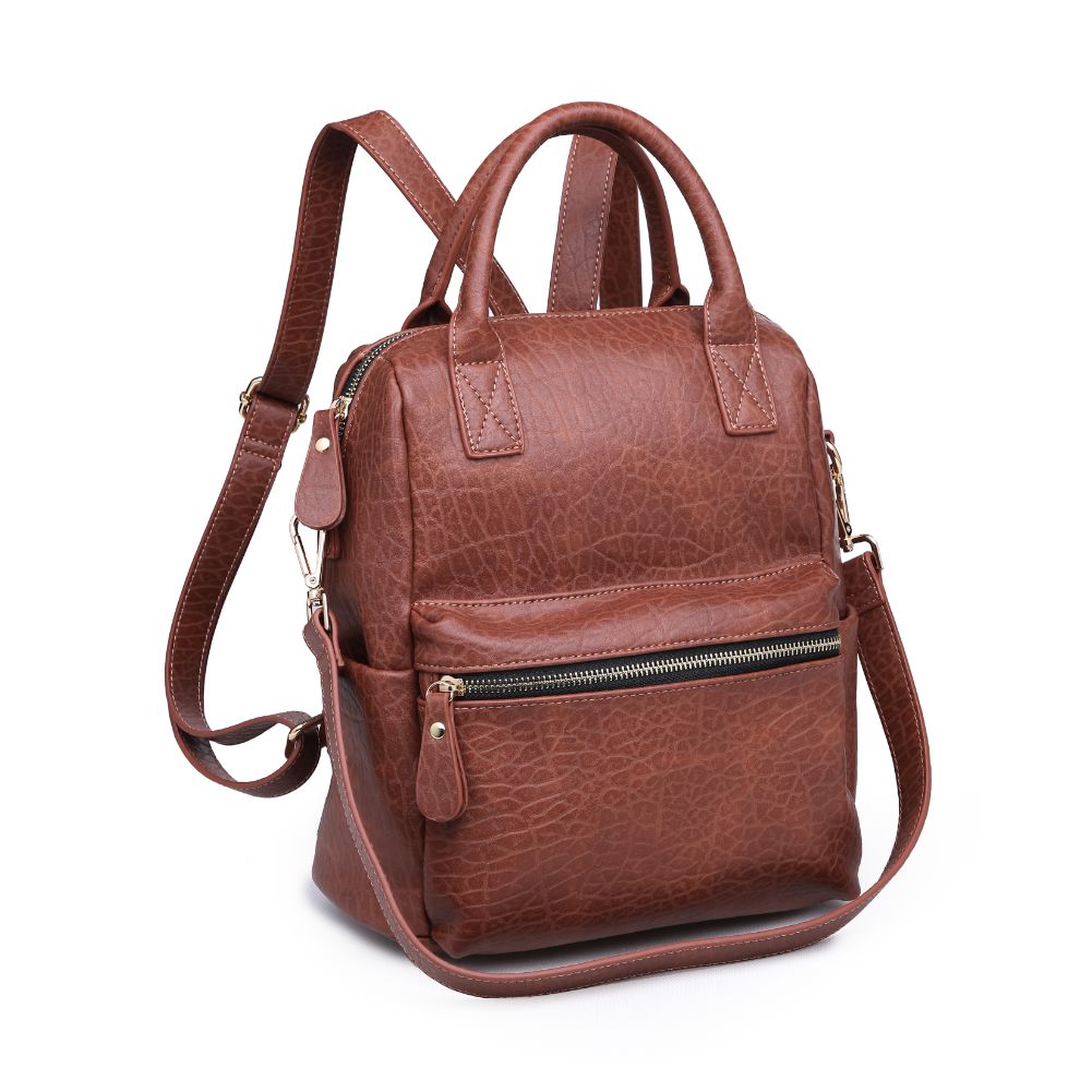 Product Image of Urban Expressions Andre Textured Backpack NA-840611164483 View 2 | Cognac