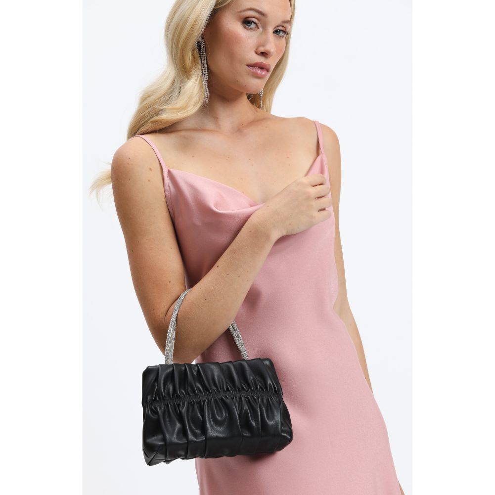 Woman wearing Black Urban Expressions Daisy Evening Bag 840611190055 View 1 | Black