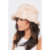 Woman wearing Natural Urban Expressions Faux Fur Bucket Hat Bucket Hat 818209014601 View 1 | Natural