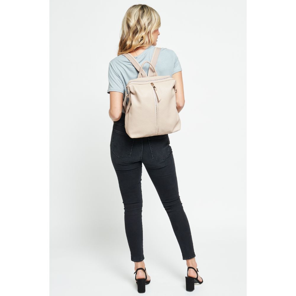 Woman wearing Natural Urban Expressions Kenzie Backpack 840611133595 View 4 | Natural