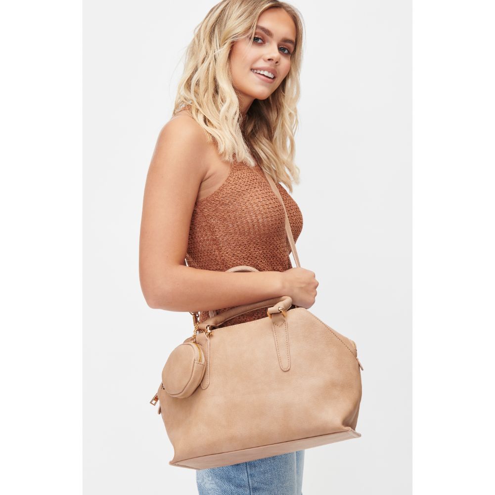 Woman wearing Natural Urban Expressions Gillian Satchel 840611101358 View 2 | Natural