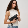 Woman wearing Black Urban Expressions Aria Clutch 840611133922 View 1 | Black